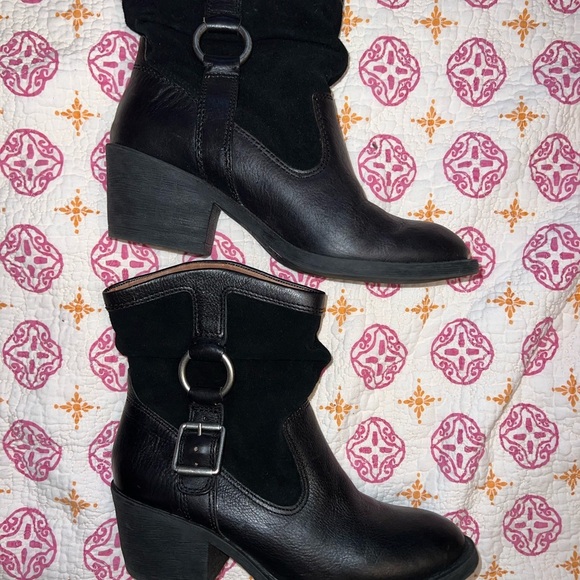 Lucky Brand leather & sude belted boots 8.5​ - Picture 14 of 14